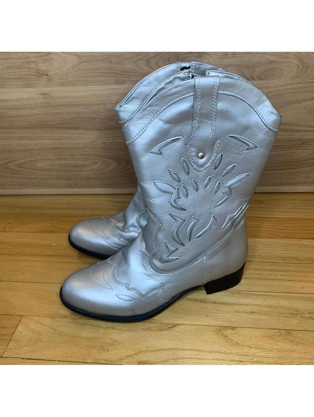 Sandro Moscoloni For Her Metalic Western Booties - Size 6.5